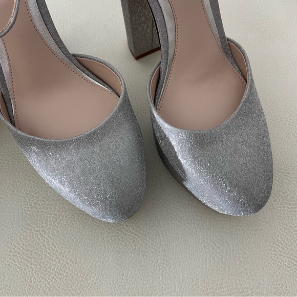 Antonio Melani x Born on Fifth Liv Metallic Glitter Closed Toe Platform Pumps - Picture 9 of 15
